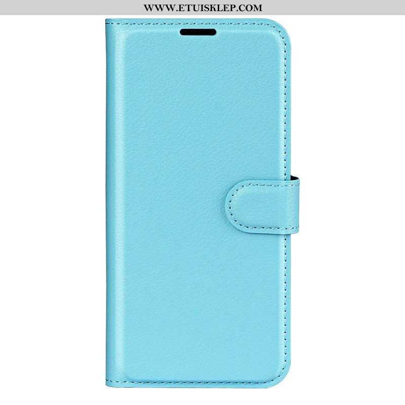 Etui Folio do Google Pixel 7 Klasyczna Sztuczna Skóra Liczi